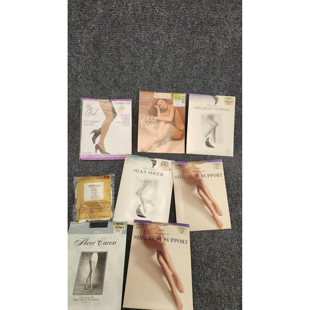 Vintage‎ JCPenney Pantyhose Womens M Multicolor Control Top Support Lot 90s